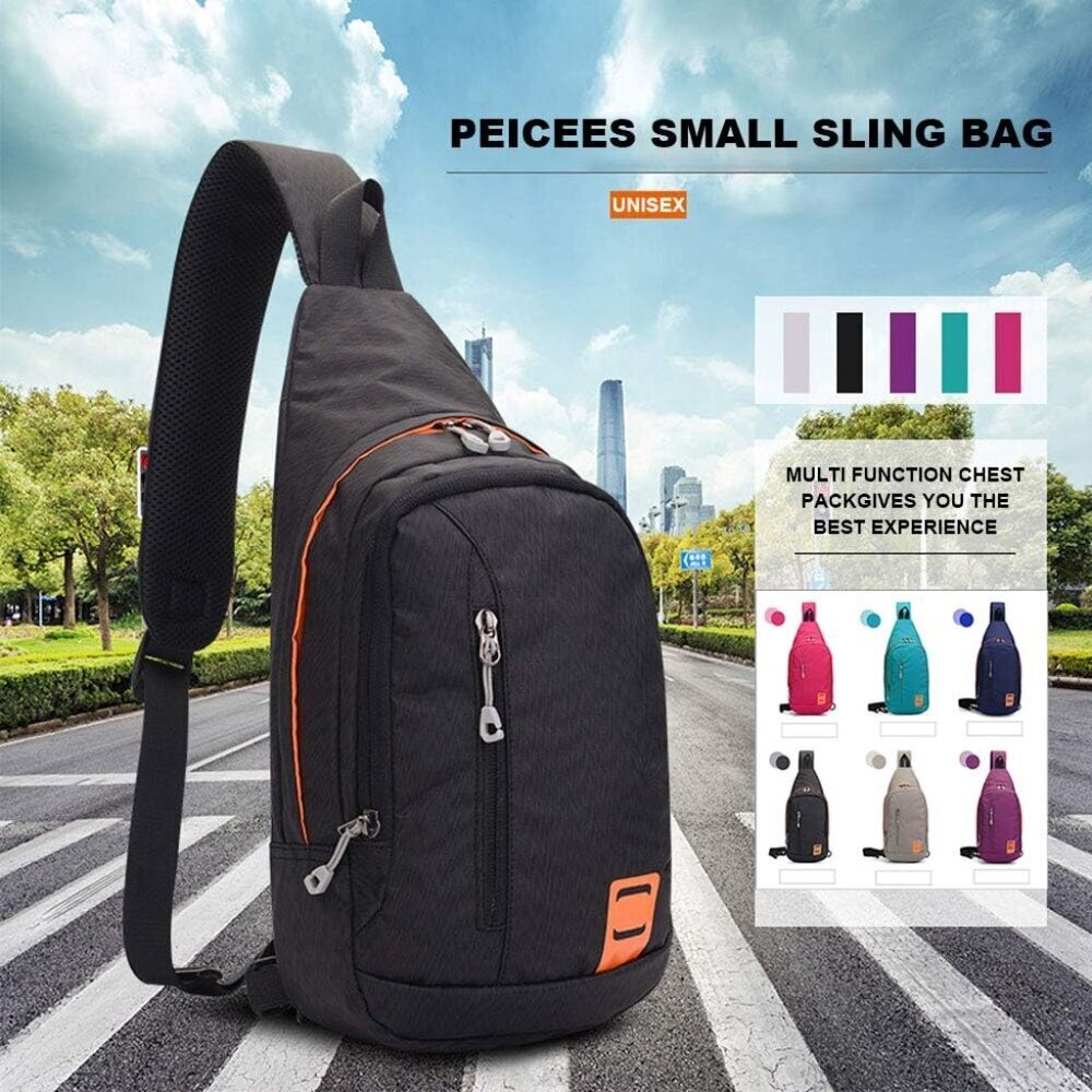 Small Waterproof Nylon Sling Backpack Unisex Cros… - image 7